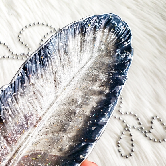 Feather Trinket Dish, Jewelry Holder, Gift - Picture 4 of 12